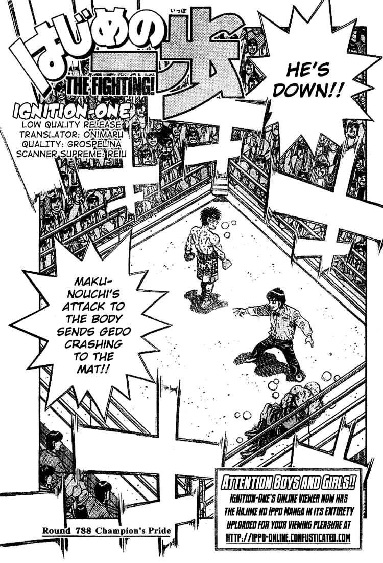 Hajime no Ippo: Fighting Spirit, Chapter 788 image 01